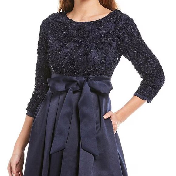 Sequin Navy Blue Jessica Howard Formal Gown, Size 8 - Picture 1 of 9